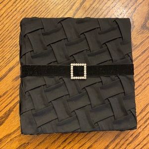 Vintage Y2K Black Lattice Ribbon Rhinestone Photo Album Picture Holder Book